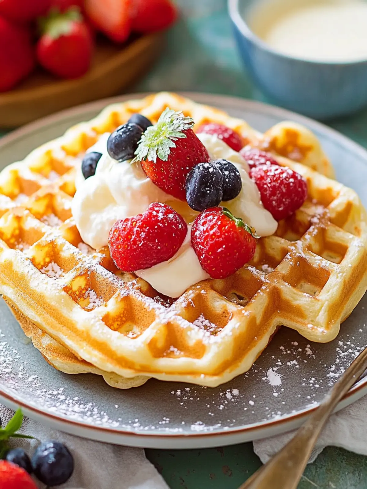 Flauschige Buttermilch-Waffeln für ein traumhaftes Frühstück 5 Flauschige Buttermilch-Waffeln