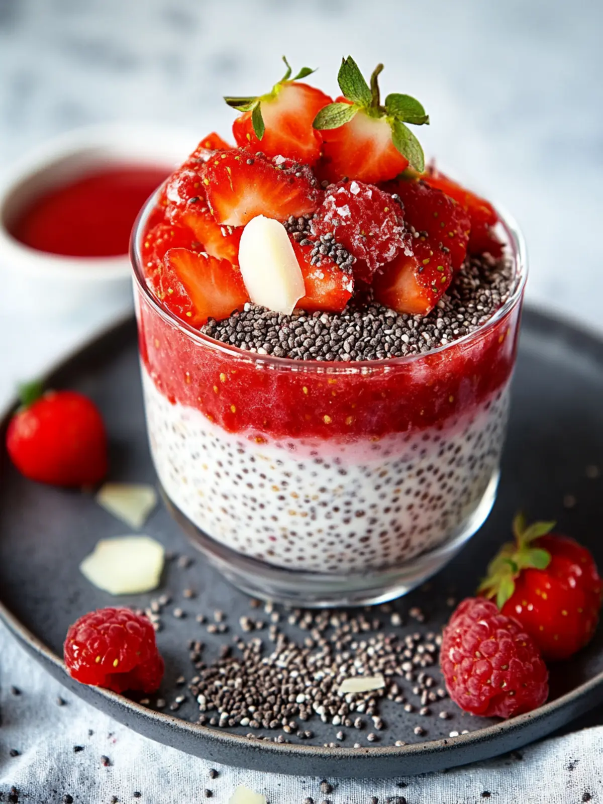 Chiapudding mit Kokos und Erdbeeren - Frisch, einfach & lecker 3 Chiapudding mit Kokos und Erdbeeren