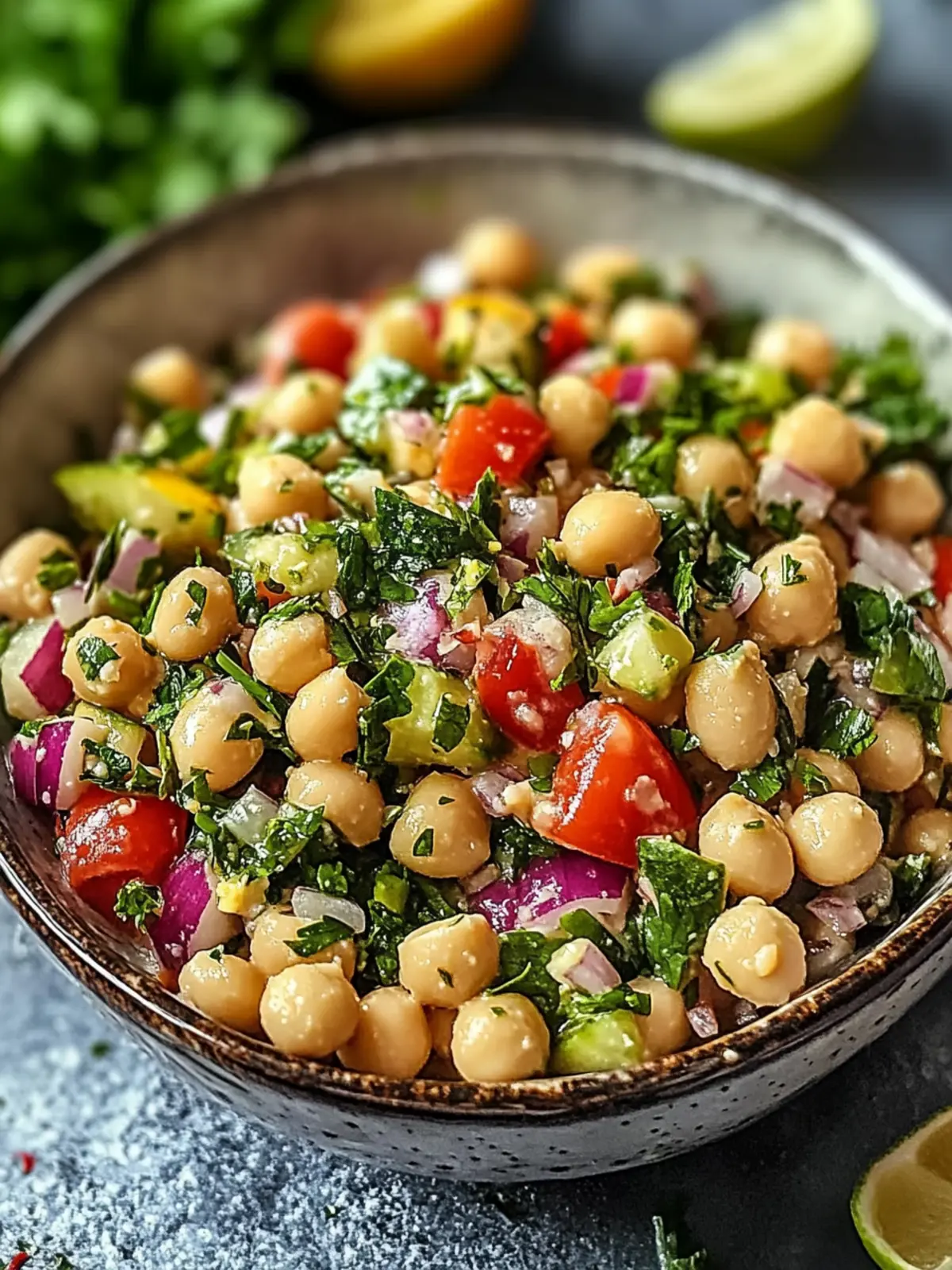 Köstlicher Tahini-Zitronen-Kichererbsen-Salat für jeden Tag 2 Tahini-Zitronen-Kichererbsen-Salat