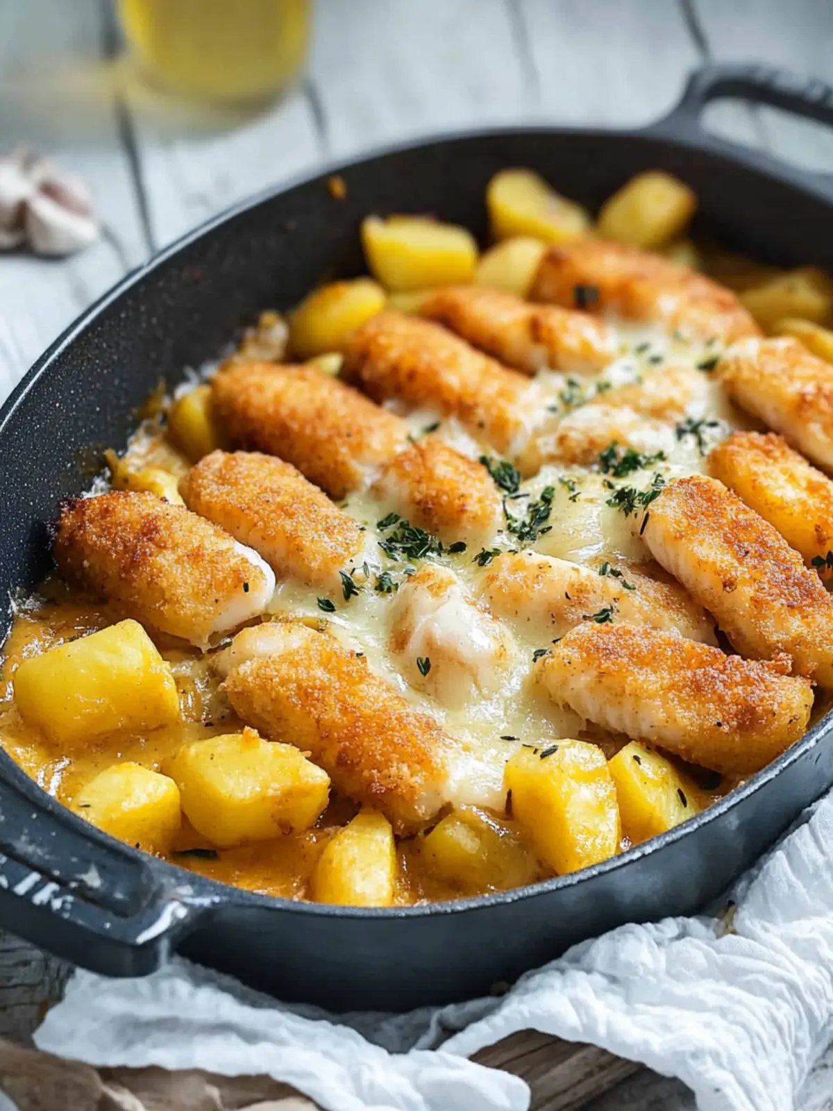 Fischstäbchen Auflauf mit Kartoffeln: Schnell und lecker genießen 4 Fischstäbchen Auflauf mit Kartoffeln