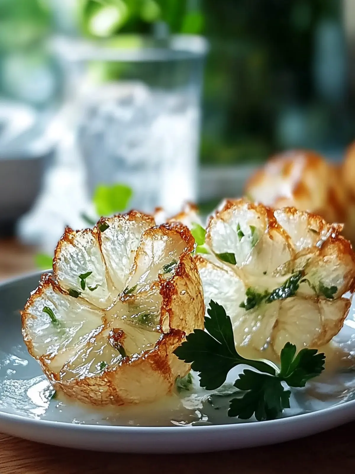 Bissgroße blühende Zwiebeln: Knuspriger Snack für Feste 4 Bissgroße blühende Zwiebeln
