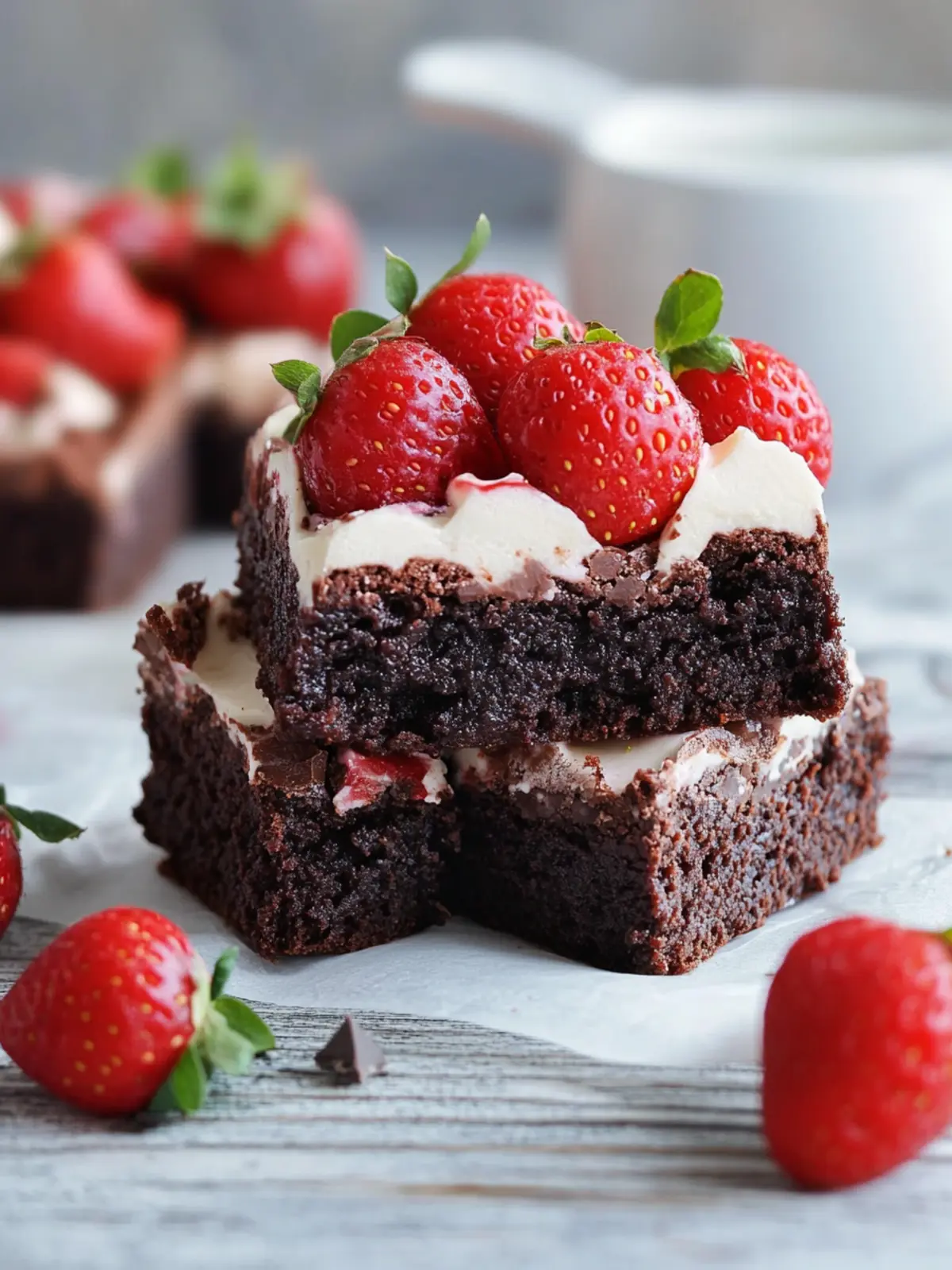 Erdbeer Brownie Schnitten: Der perfekte Sommergenuss 5 Erdbeer Brownie Schnitten