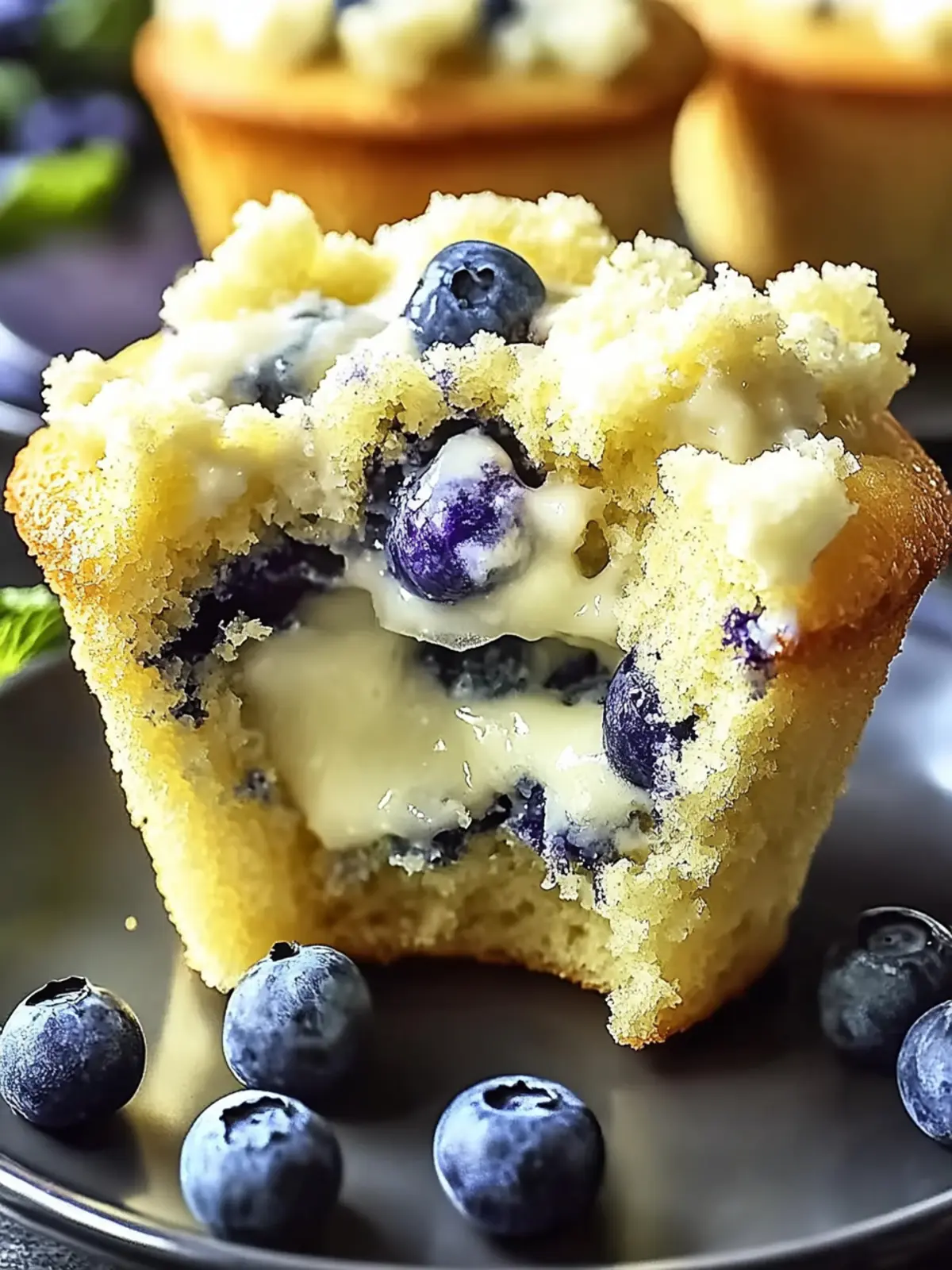 Leckere Blaubeer-Muffins mit Frischkäsefüllung 3 Leckere Blaubeer-Muffins