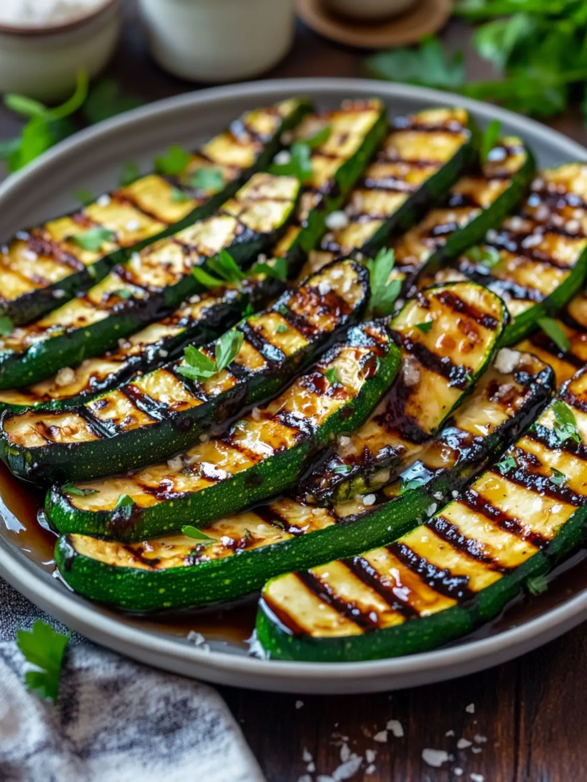 Einfache Grilled Zucchini mit Balsamic Glaze für Sommergenuss 5 Grilled zucchini with balsamic glaze