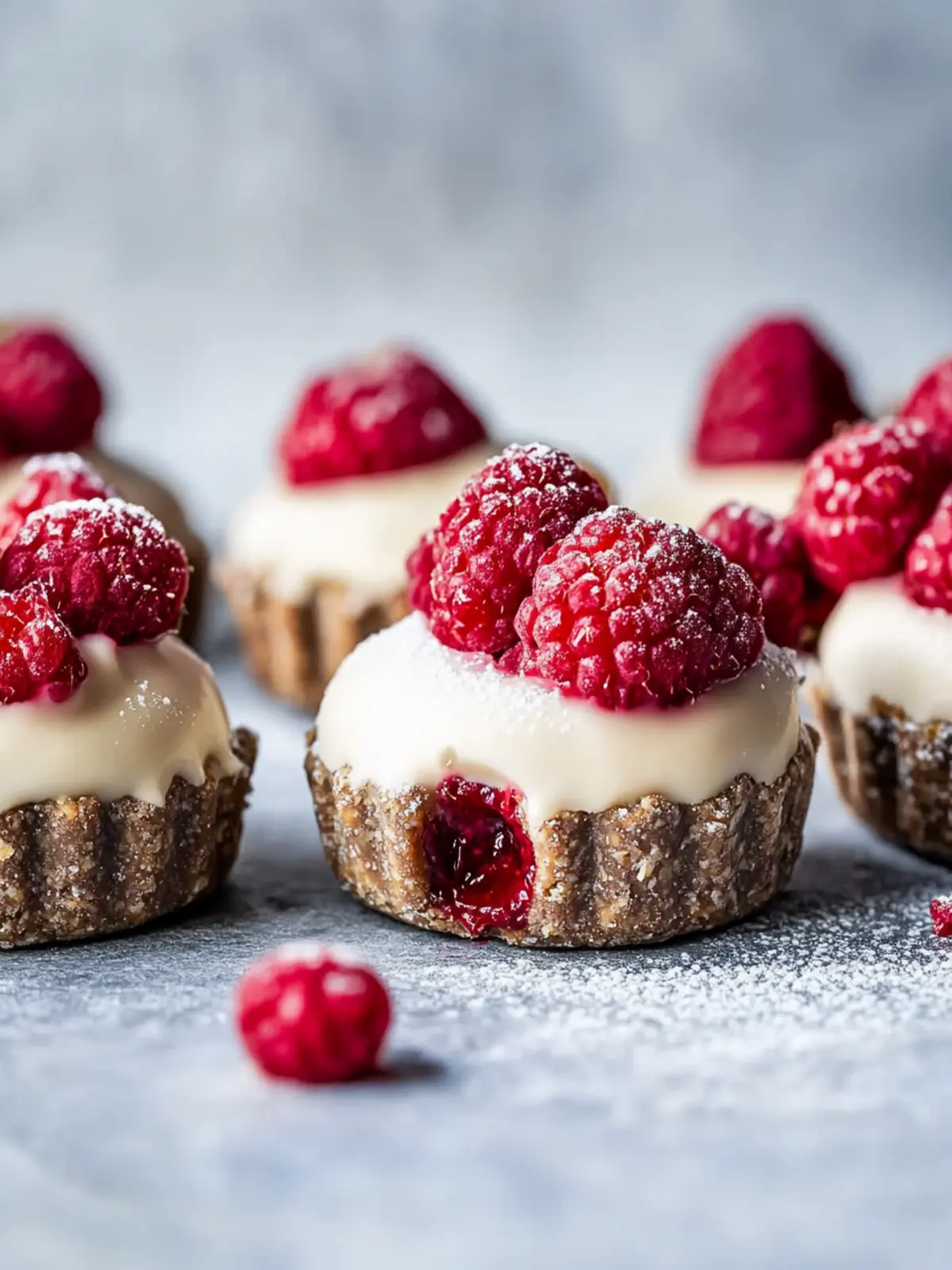 Vegane weiße Schokoladen-Ganache-Törtchen mit Himbeeren leicht gemacht 2 Vegane weiße Schokoladen-Ganache-Törtchen mit Himbeeren