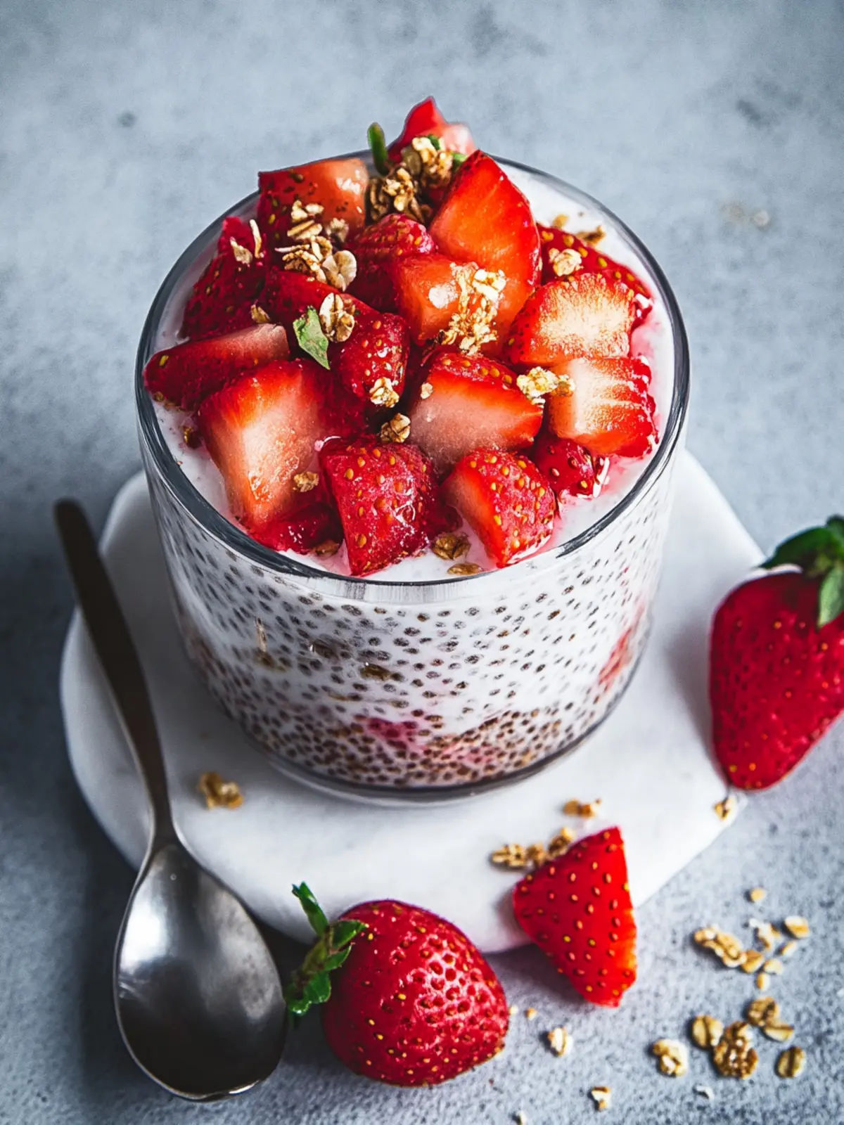 Chiapudding mit Kokos und Erdbeeren - Frisch, einfach & lecker 2 Chiapudding mit Kokos und Erdbeeren