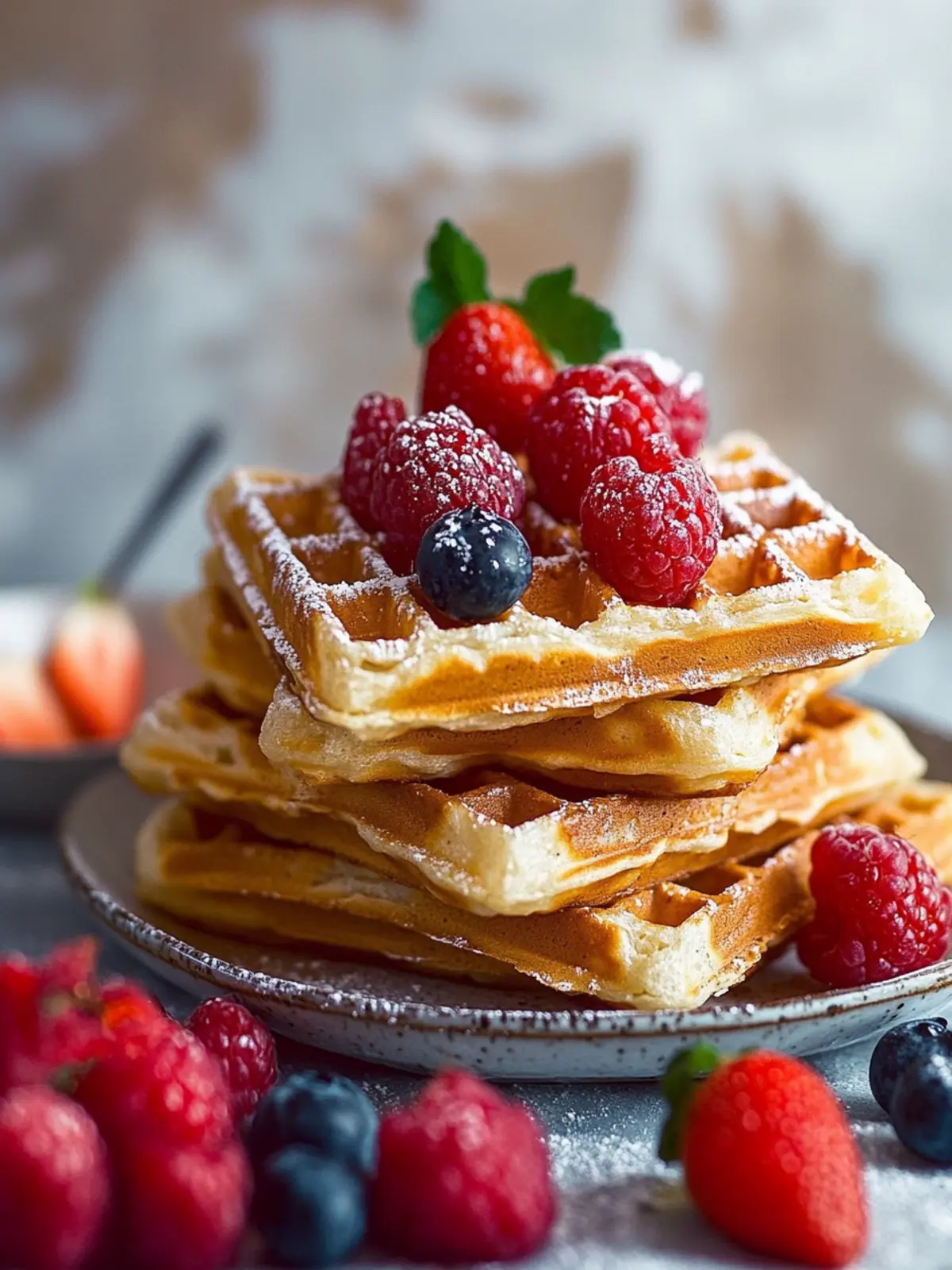 Himmlisch fluffige Belgische Waffeln für das perfekte Frühstück 3 Belgische Waffeln