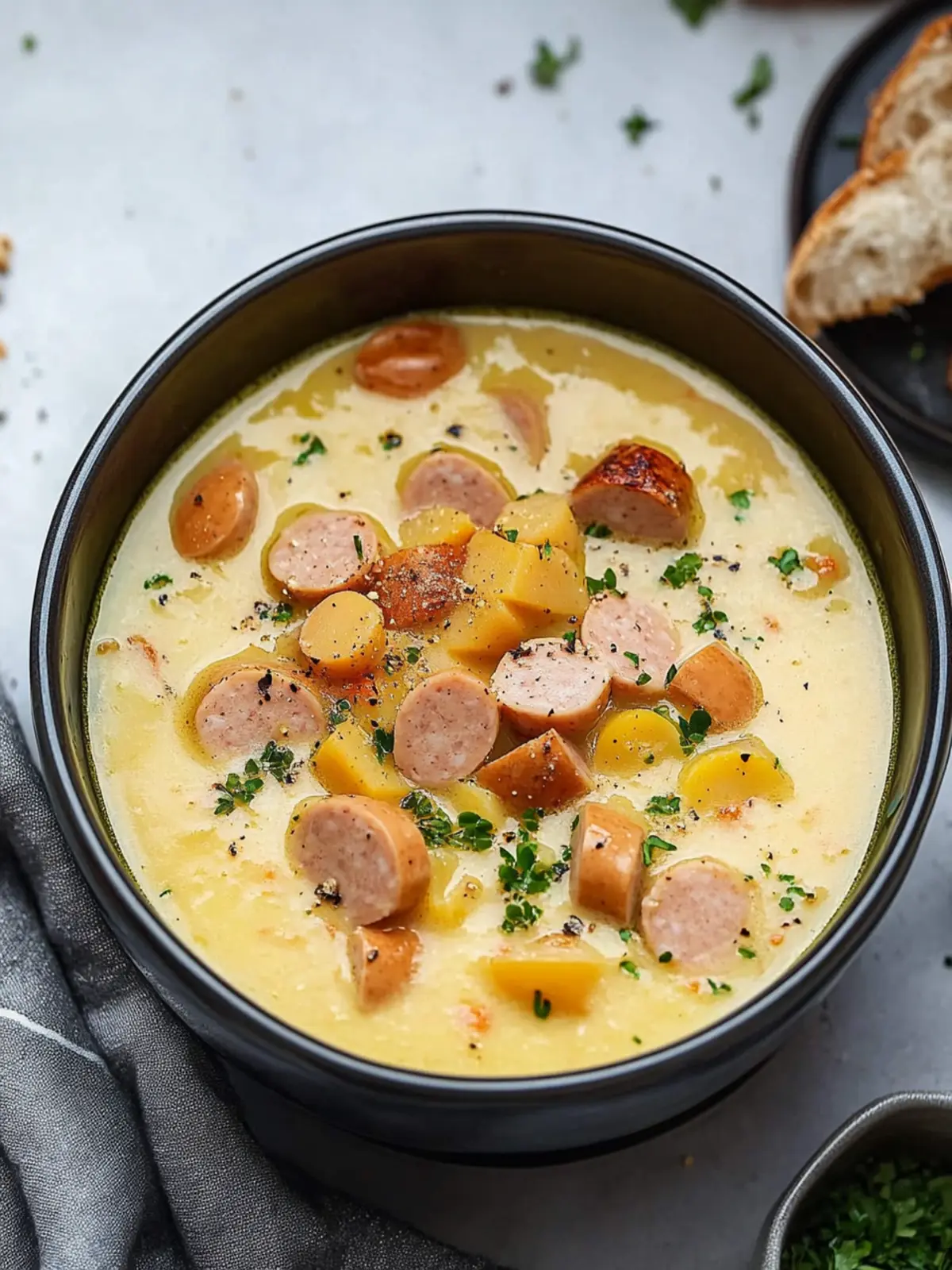 Herzhafte Kartoffelsuppe mit Wiener Würstchen für kalte Tage 3 Kartoffelsuppe mit Wiener Würstchen