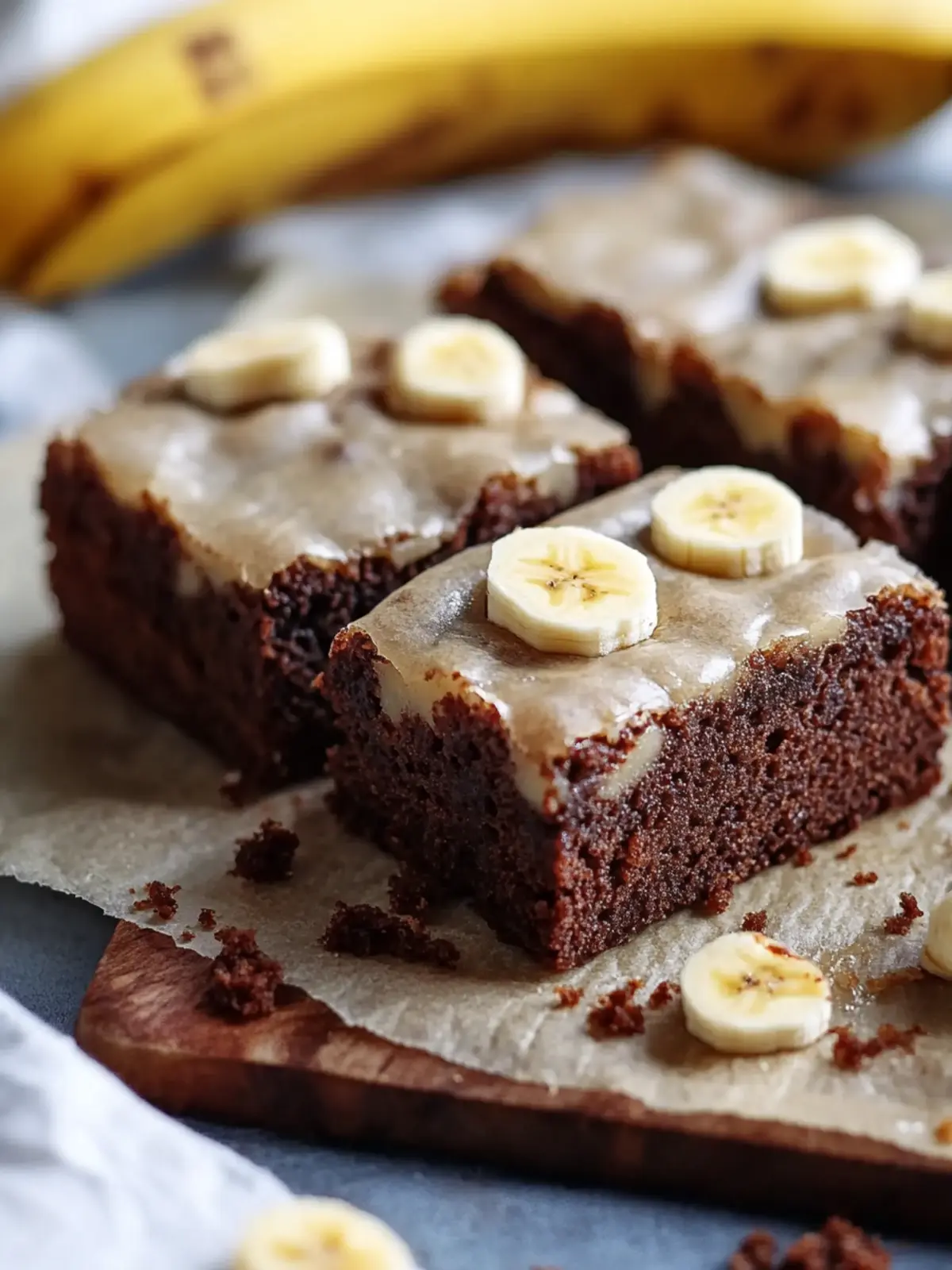 Saftige Bananenbrot-Brownies mit Frischkäse-Frosting genießen 2 Bananenbrot-Brownies