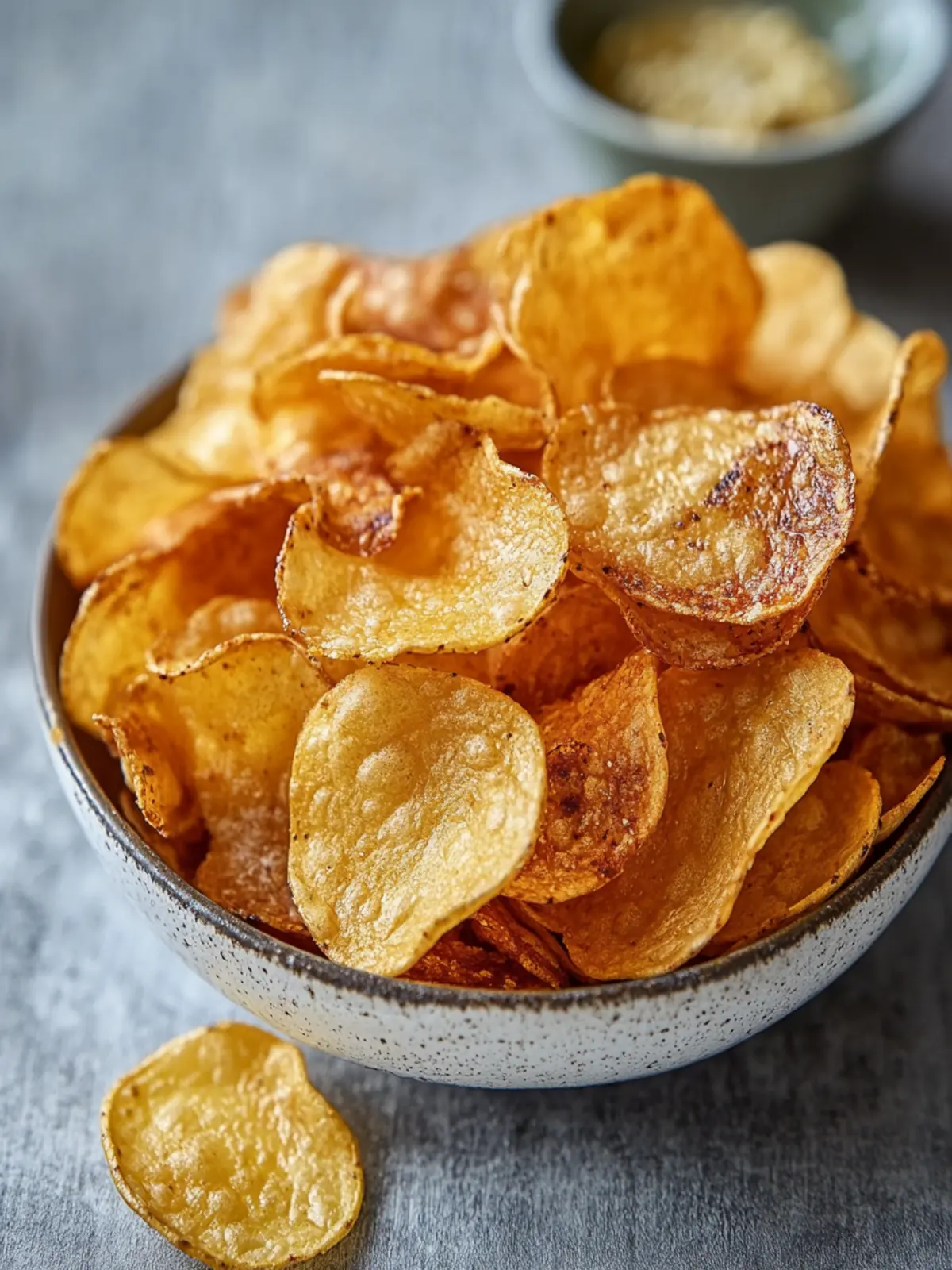 Knusprige Kartoffelchips aus der Heißluftfritteuse für dich! 4 Kartoffelchips aus der Heißluftfritteuse