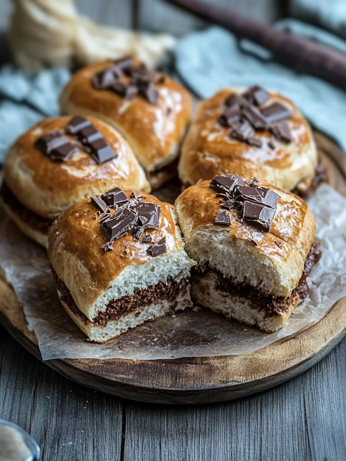 Super weiche Schoko Brötchen für ein gemütliches Frühstück 4 Super weiche Schoko Brötchen