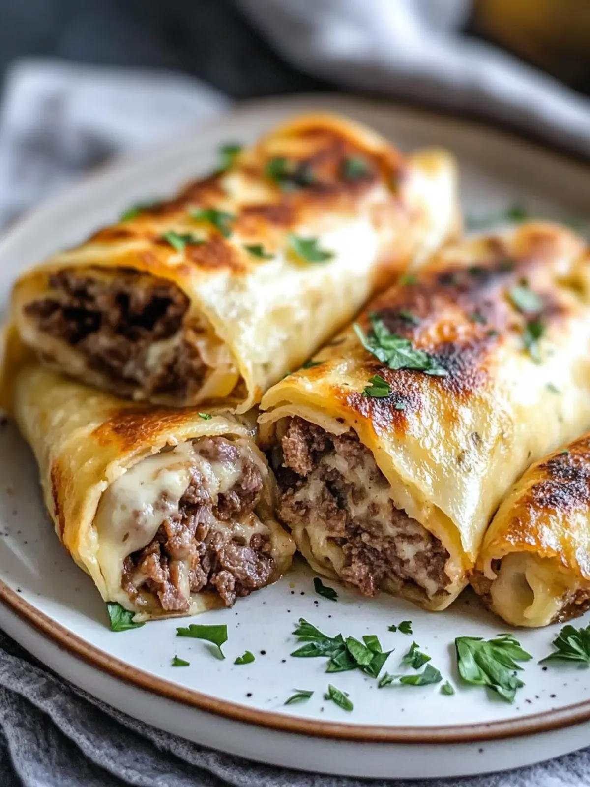 Keto Philly Cheesesteak Rollen – Lecker und Low-Carb genießen 4 Keto Philly Cheesesteak Rollen