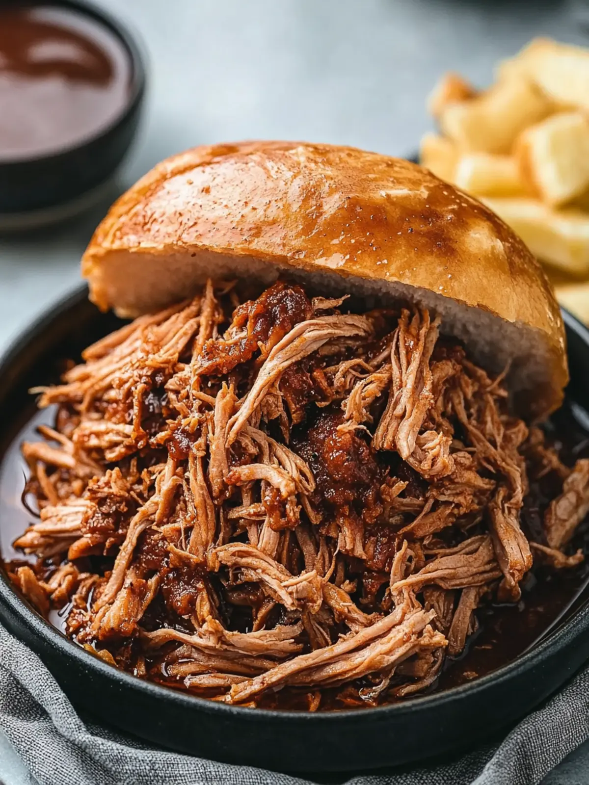 Saftiges Pulled Pork aus der Heißluftfritteuse ganz leicht! 4 Pulled Pork aus der Heißluftfritteuse