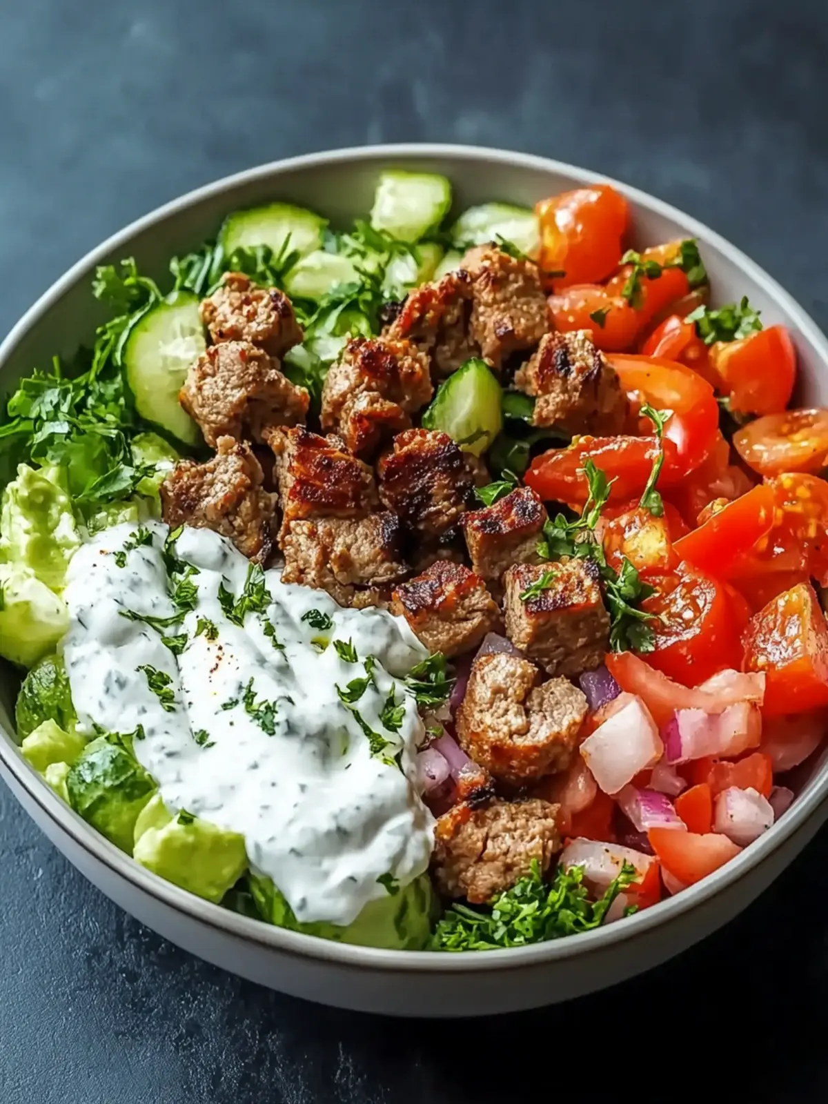Gesunde Kebab-Bowl mit hohem Eiweißgehalt für schnelle Power-Mahlzeiten 3 Gesunde Kebab-Bowl mit hohem Eiweißgehalt