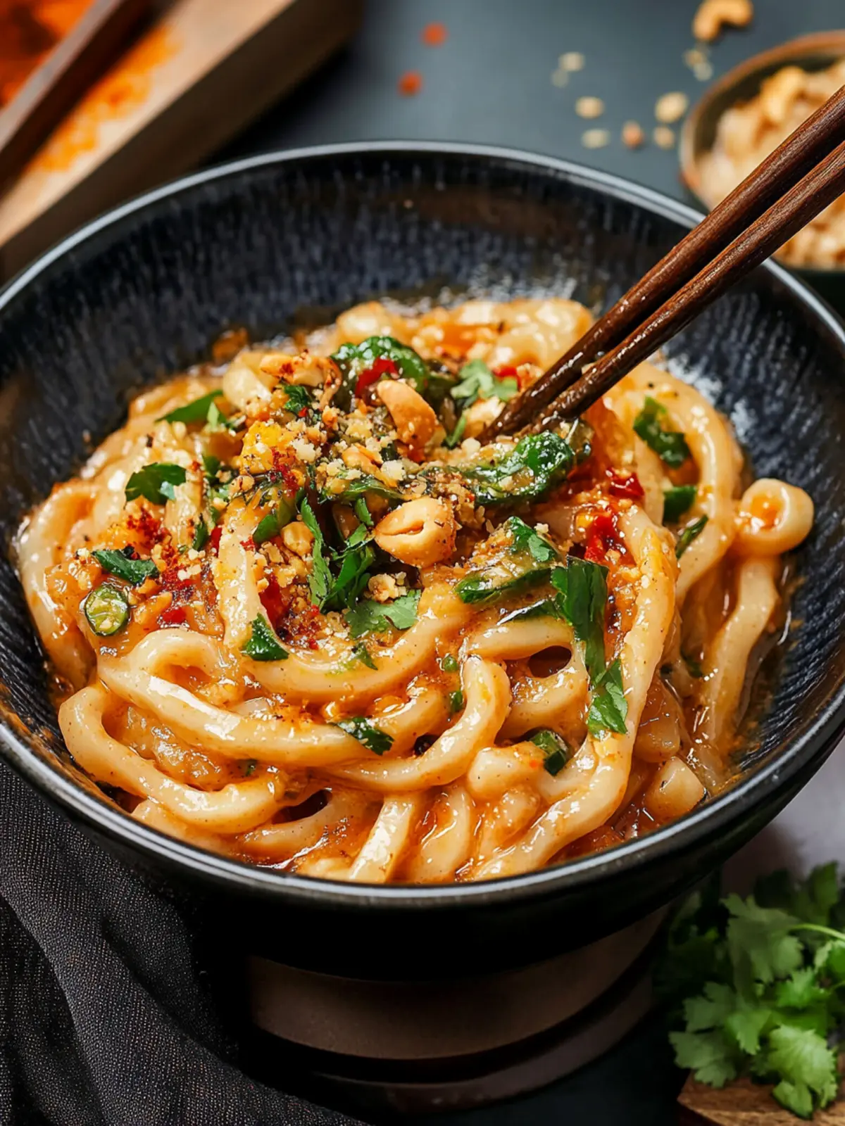 Udon Nudeln mit Erdnusssauce und Gemüse – Schnell & Lecker 3 Udon Nudeln mit Erdnusssauce und Gemüse
