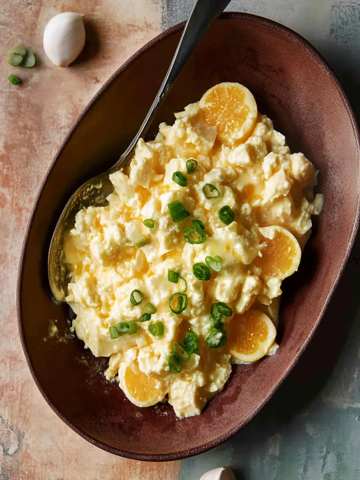 Cremiger Eiersalat mit Frühlingszwiebeln 2 Creamy egg salad with spring onions