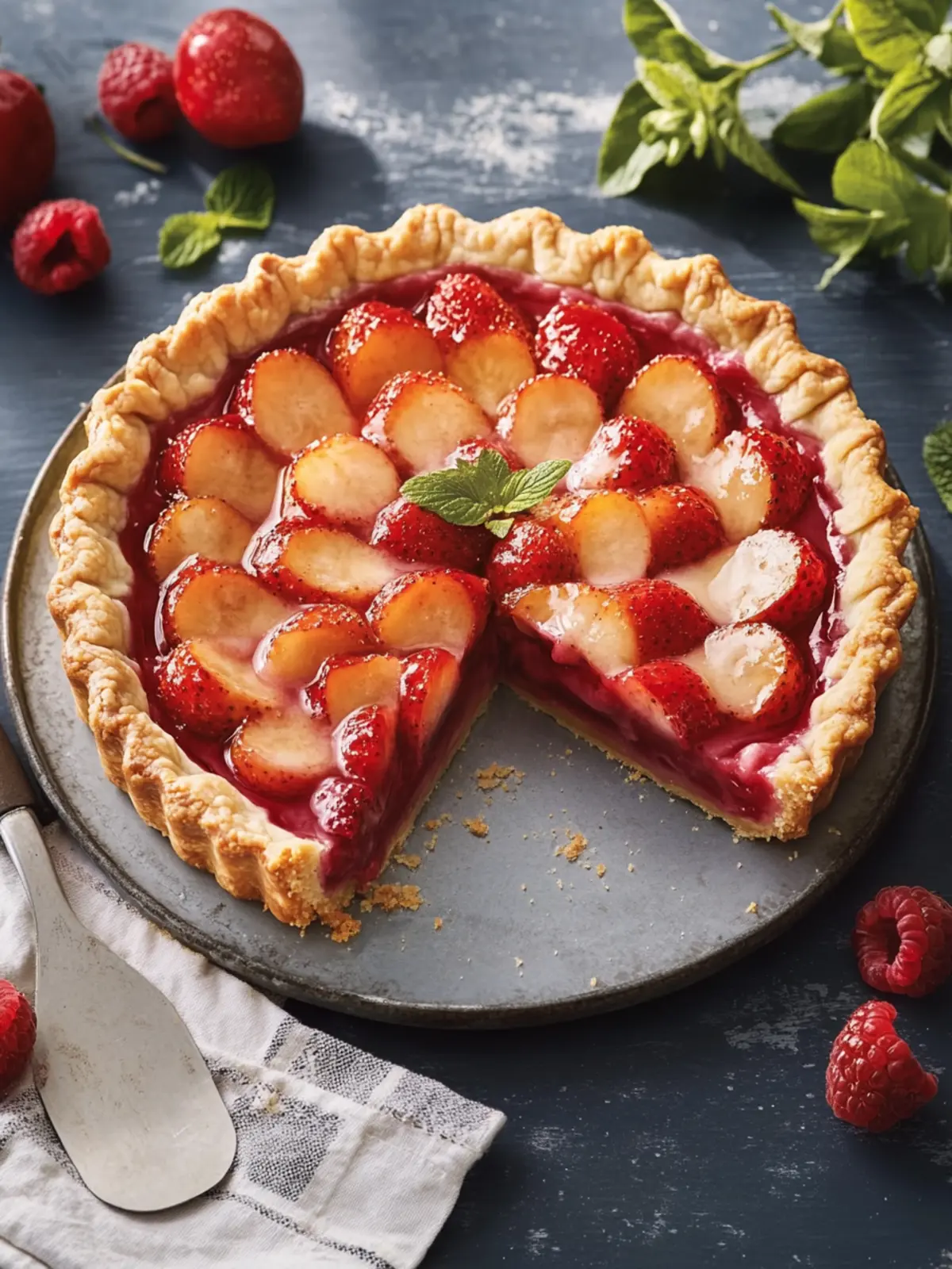 Erdbeer-Rhabarber-Tarte: Himmlischer Genuss für den Sommer 3 Erdbeer-Rhabarber-Tarte