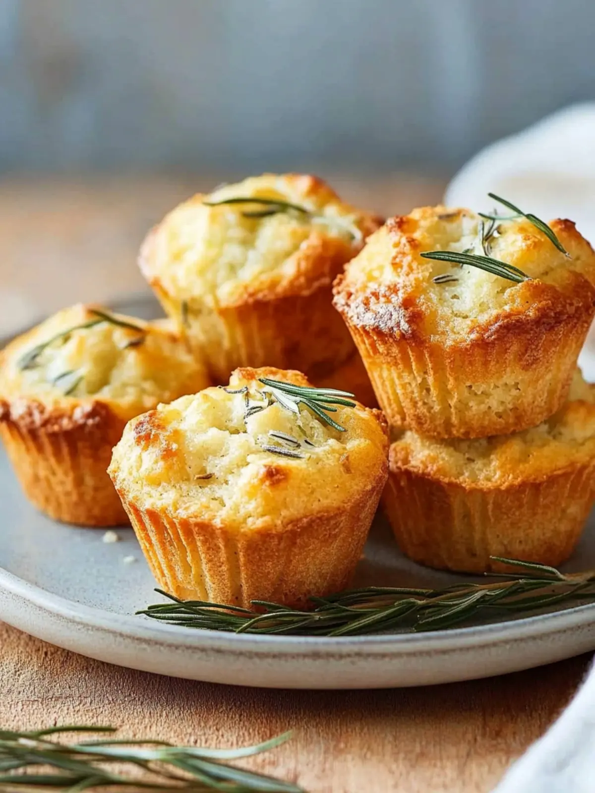 Herzhafte Rosmarin-Käse-Muffins für Perfekte Gaumenfreuden 3 Herzhafte Rosmarin-Käse-Muffins