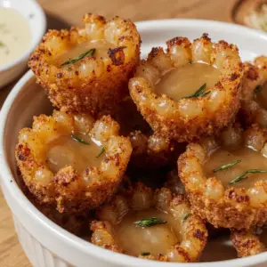 Bissgroße blühende Zwiebeln: Knuspriger Snack für Feste 2 Bissgroße blühende Zwiebeln: Knuspriger Snack für Feste