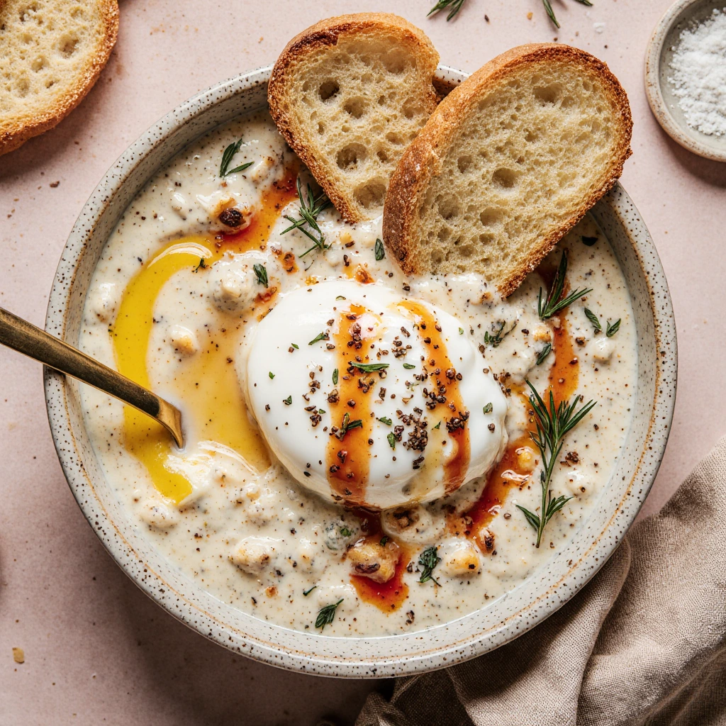 Türkische Eier mit cremigem Joghurt und Buttersauce genießen 3 Türkische Eier mit cremigem Joghurt und Buttersauce genießen