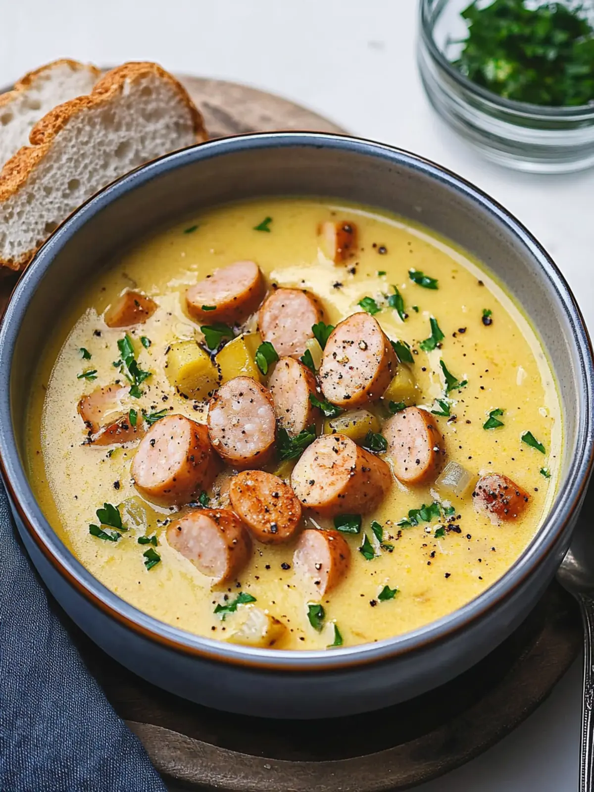 Herzhafte Kartoffelsuppe mit Wiener Würstchen für kalte Tage 5 Kartoffelsuppe mit Wiener Würstchen