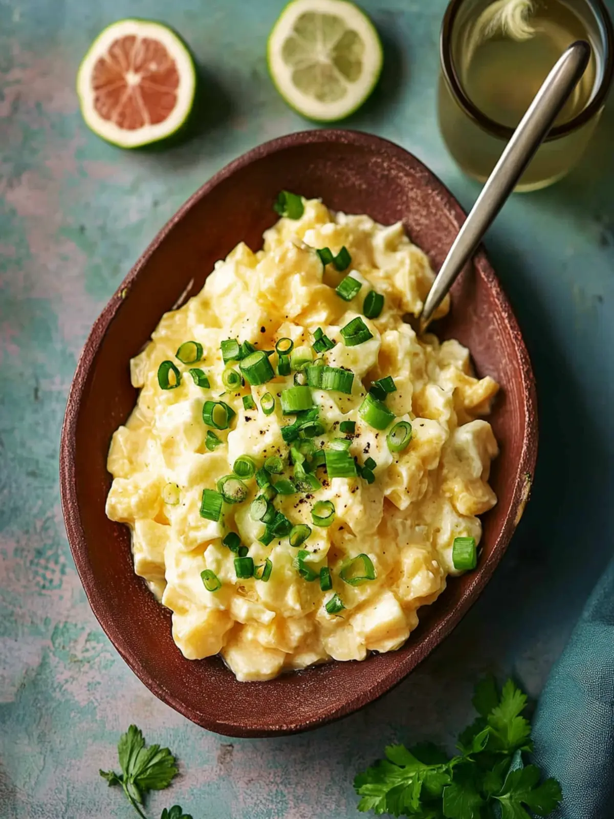 Cremiger Eiersalat mit Frühlingszwiebeln 5 Creamy egg salad with spring onions