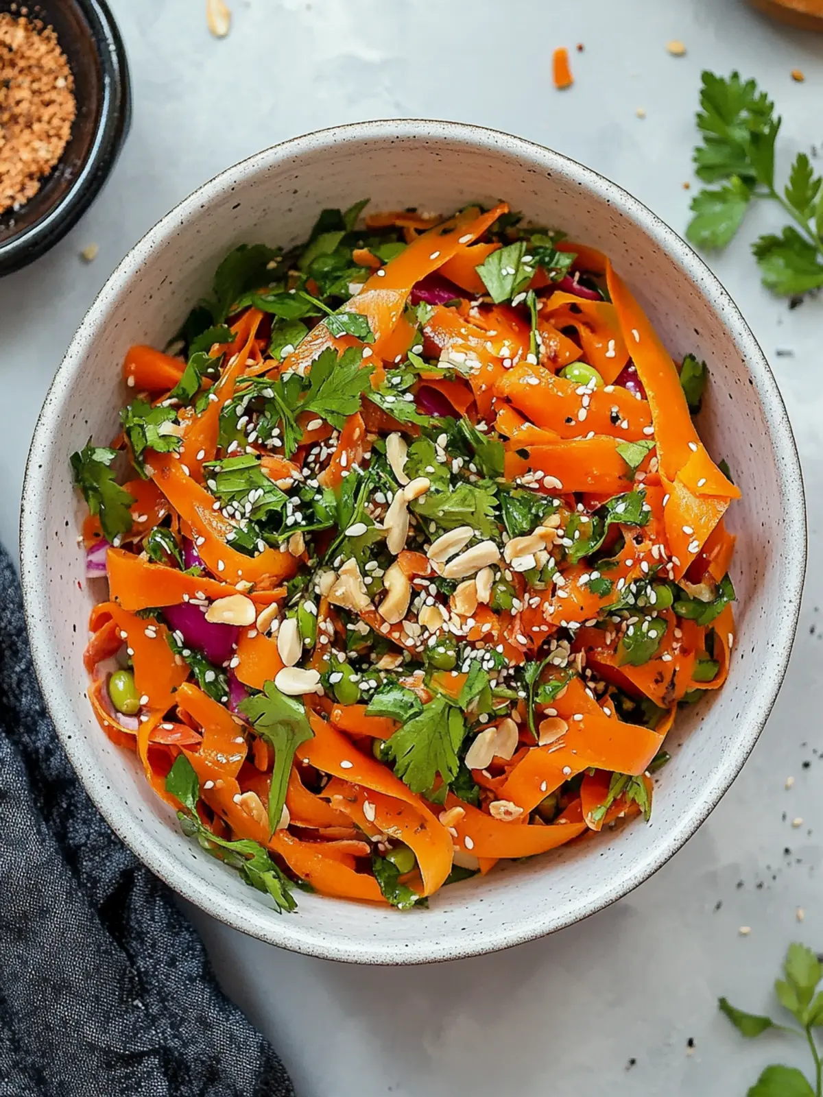 Karottensalat mit Ingwer-Sesam-Dressing - Gesund & Lecker! 4 Karottensalat mit Ingwer-Sesam-Dressing