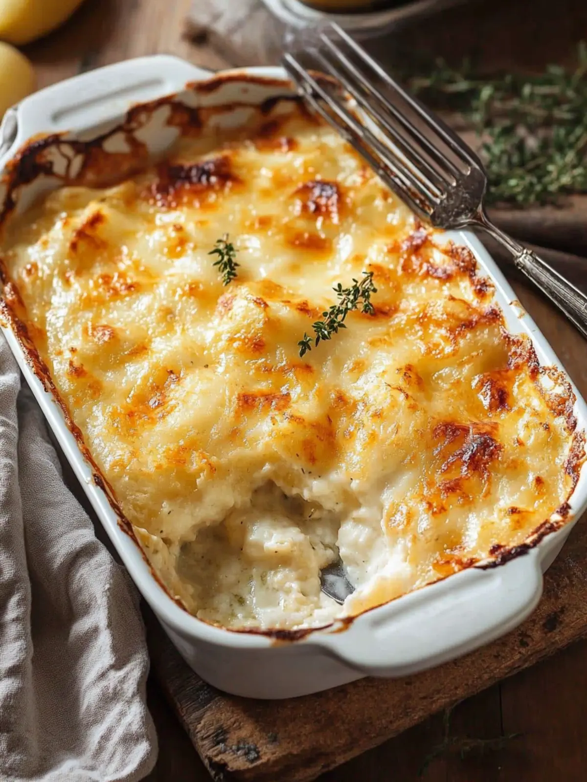 Kartoffelgratin mit Sahne – Der cremigste Genuss ever 2 Kartoffelgratin mit Sahne