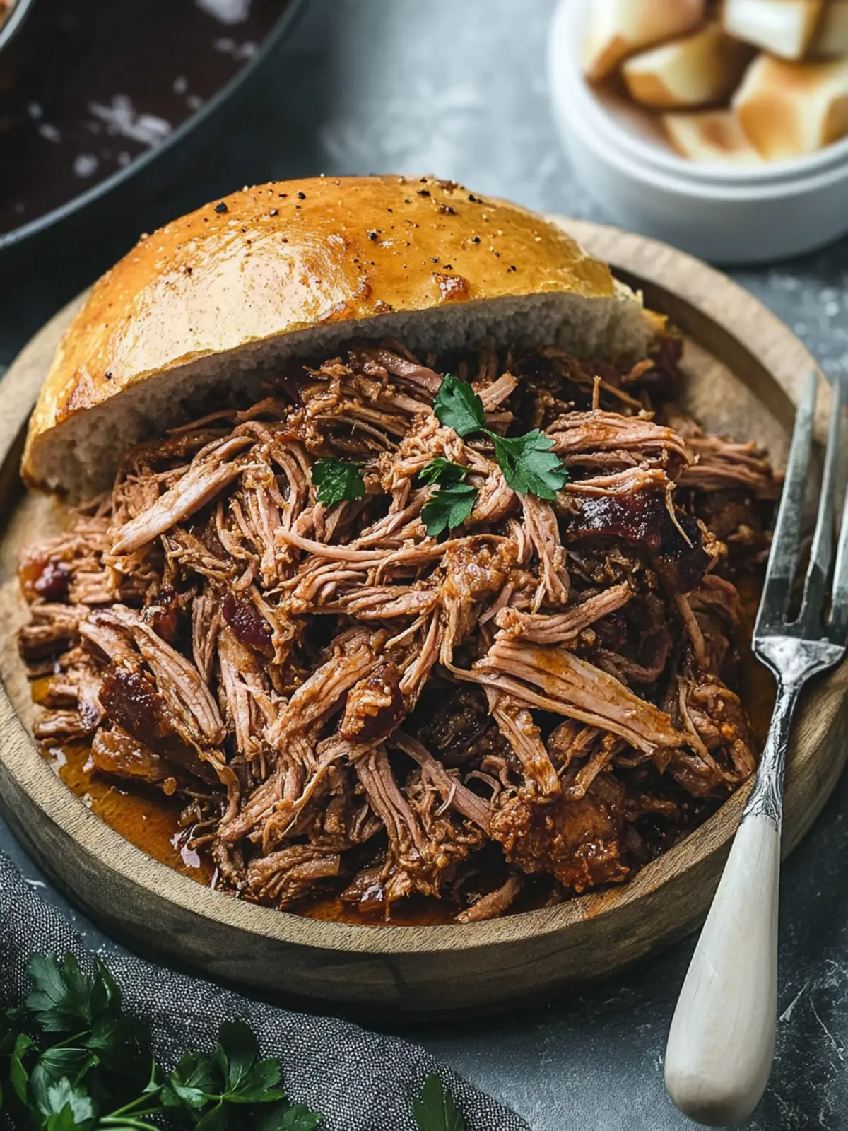 Saftiges Pulled Pork aus der Heißluftfritteuse ganz leicht! 2 Pulled Pork aus der Heißluftfritteuse