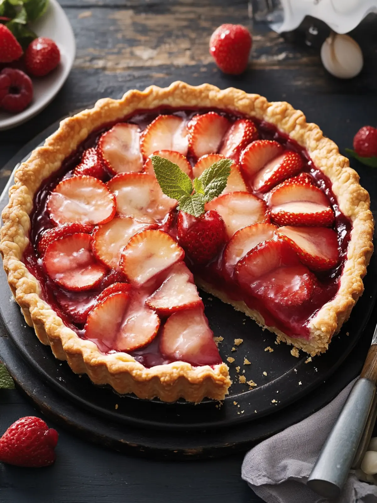 Erdbeer-Rhabarber-Tarte: Himmlischer Genuss für den Sommer 2 Erdbeer-Rhabarber-Tarte