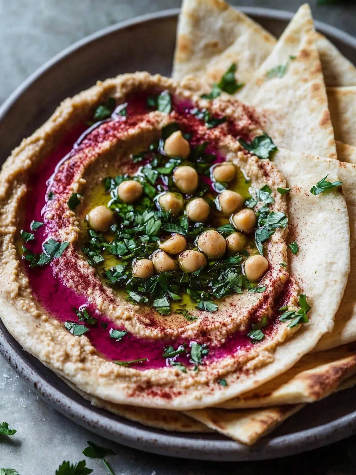 Geröstete Randen Hummus Pita für ein gesundes Snackvergnügen 4 Geröstete Randen Hummus Pita