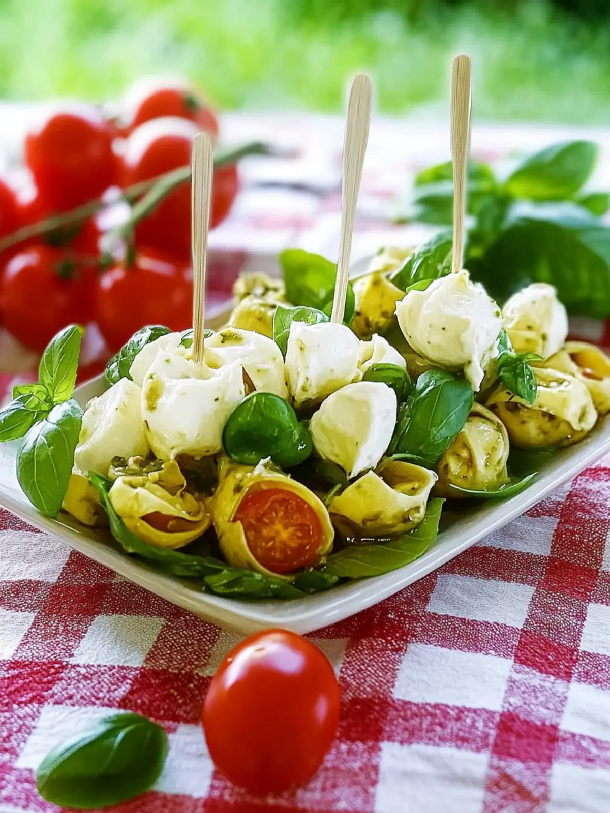 Tortellini Spieße Tomate Mozzarella für jedes Fest 3 Tortellini Spieße Tomate Mozzarella