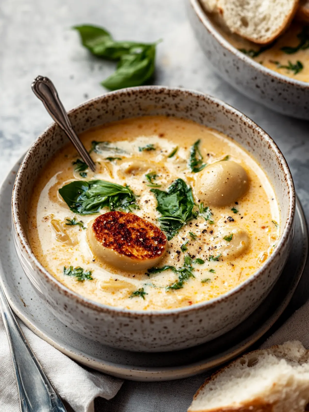 Cremige italienische Hackbällchensuppe für Seelenwärmer 2 Cremige italienische Hackbällchensuppe