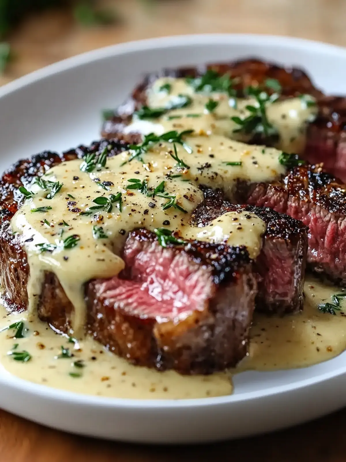 Knoblauchbutter-Steak mit Parmesan-Cremesauce Rezept für Genussexperten 3 Knoblauchbutter-Steak mit Parmesan-Cremesauce Rezept