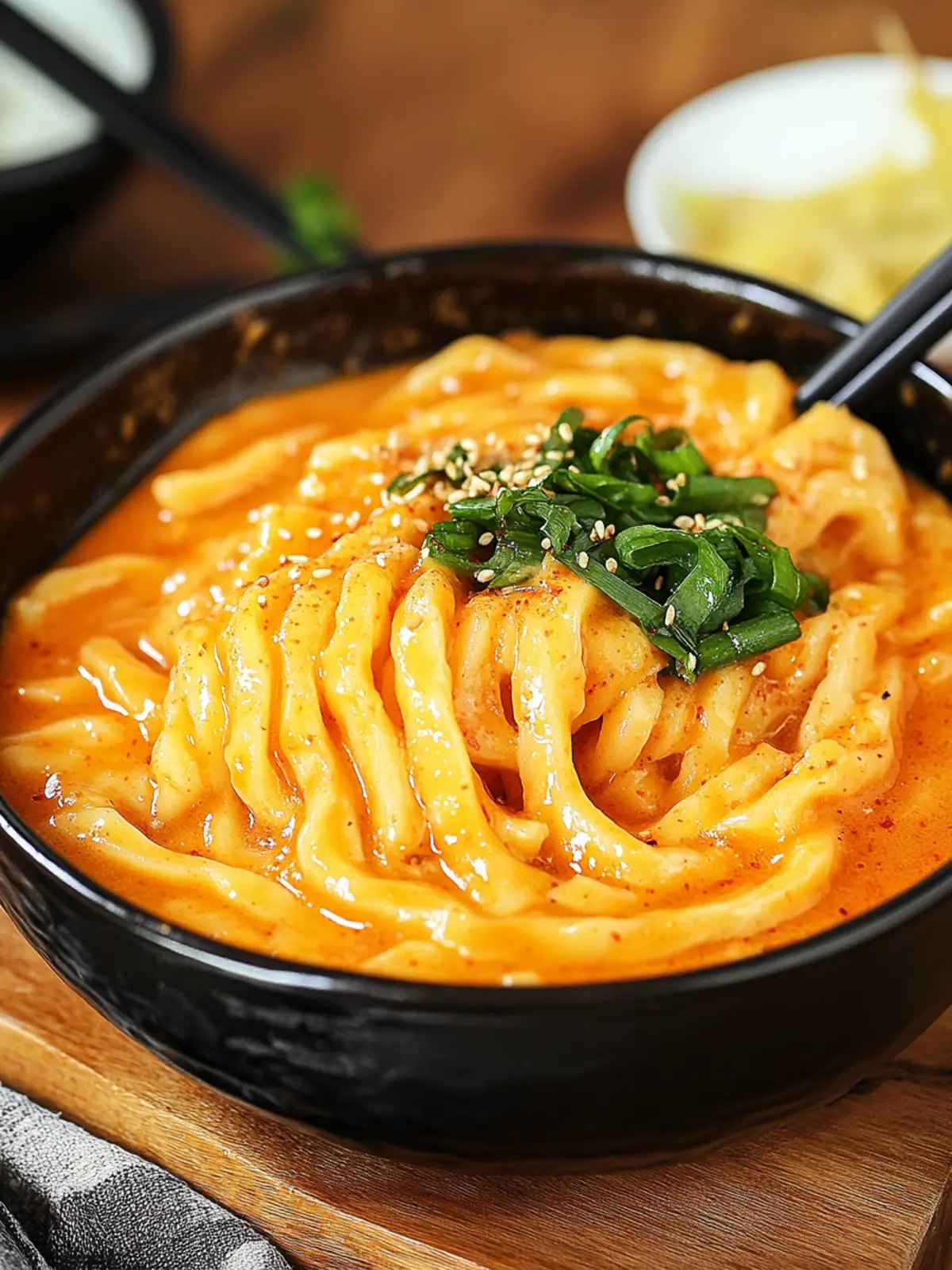 Cremige Gochujang Udon Nudeln für einen schnellen Genuss 3 Cremige Gochujang Udon Nudeln