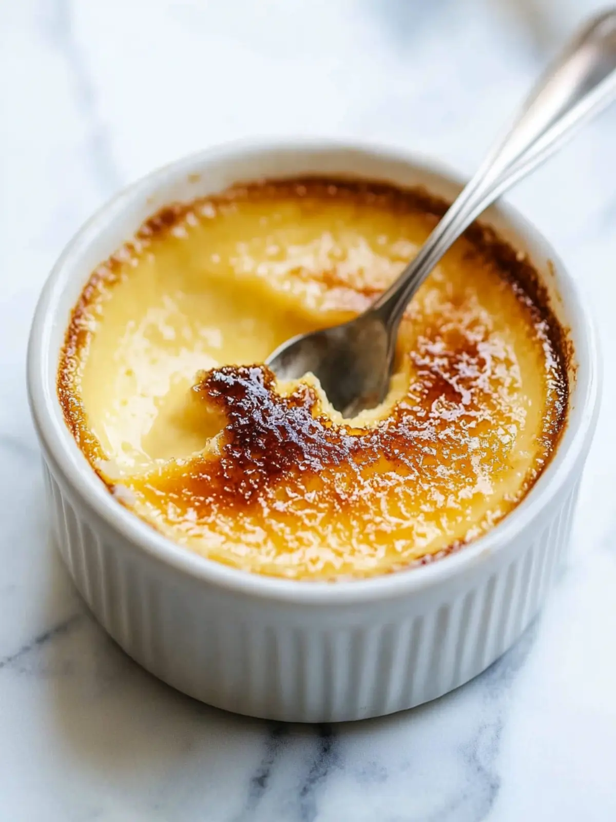 Einfache Vanilla Crème Brûlée im Air Fryer oder Ofen genießen 3 Simple Vanilla Crème Brûlée (Air Fryer or Oven)
