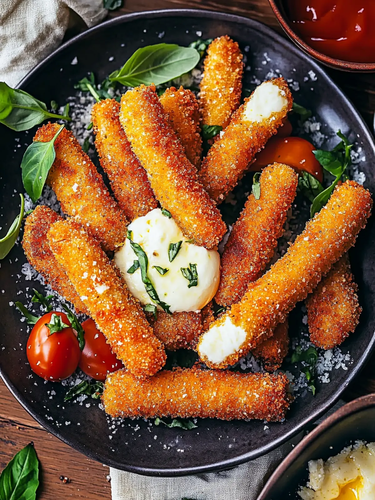 Hausgemachte Mozzarella-Käse-Sticks für den perfekten Snack 3 Hausgemachte Mozzarella-Käse-Sticks