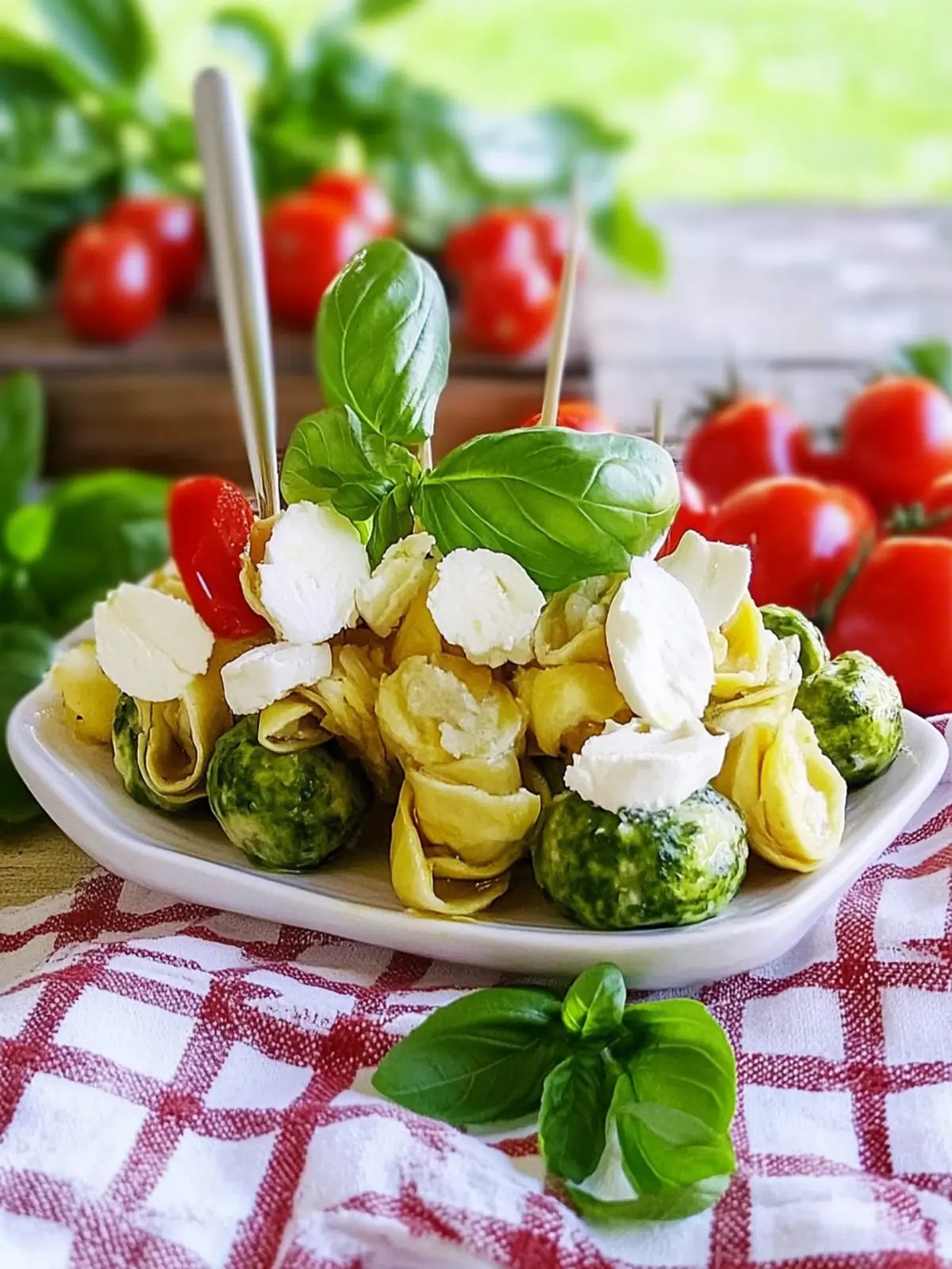 Tortellini Spieße Tomate Mozzarella für jedes Fest 5 Tortellini Spieße Tomate Mozzarella