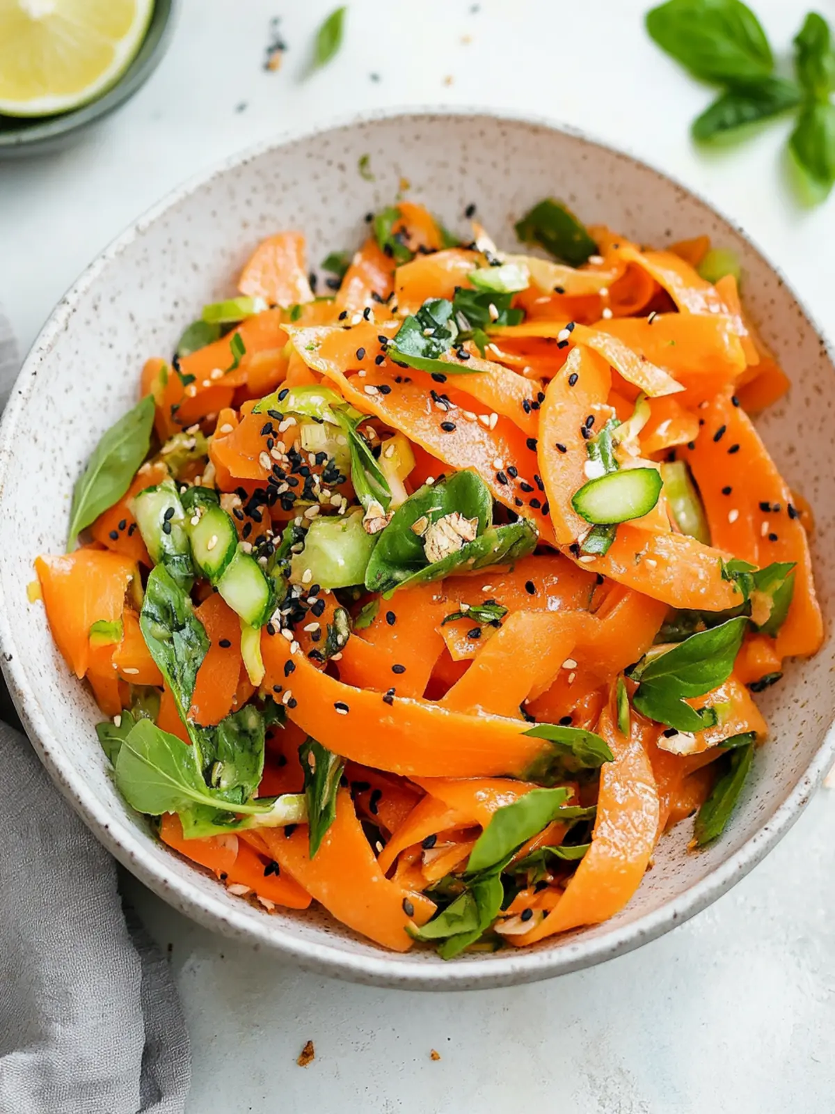 Karottensalat mit Ingwer-Sesam-Dressing - Gesund & Lecker! 5 Karottensalat mit Ingwer-Sesam-Dressing