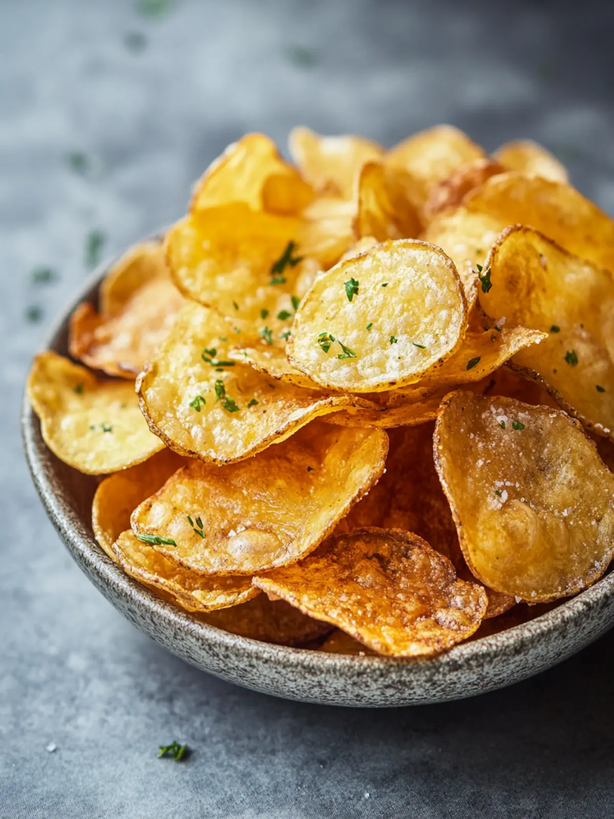 Knusprige Kartoffelchips aus der Heißluftfritteuse für dich! 5 Kartoffelchips aus der Heißluftfritteuse