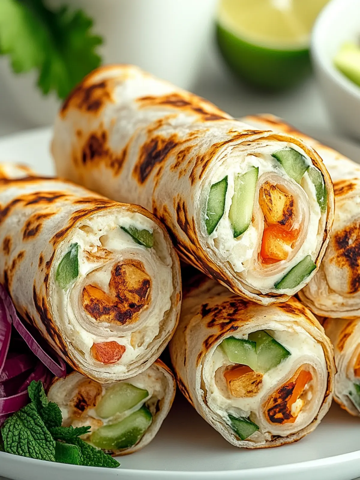 Süße Chili Halloumi Wraps für schnelle Gourmet-Momente 2 Süße Chili Halloumi Wraps