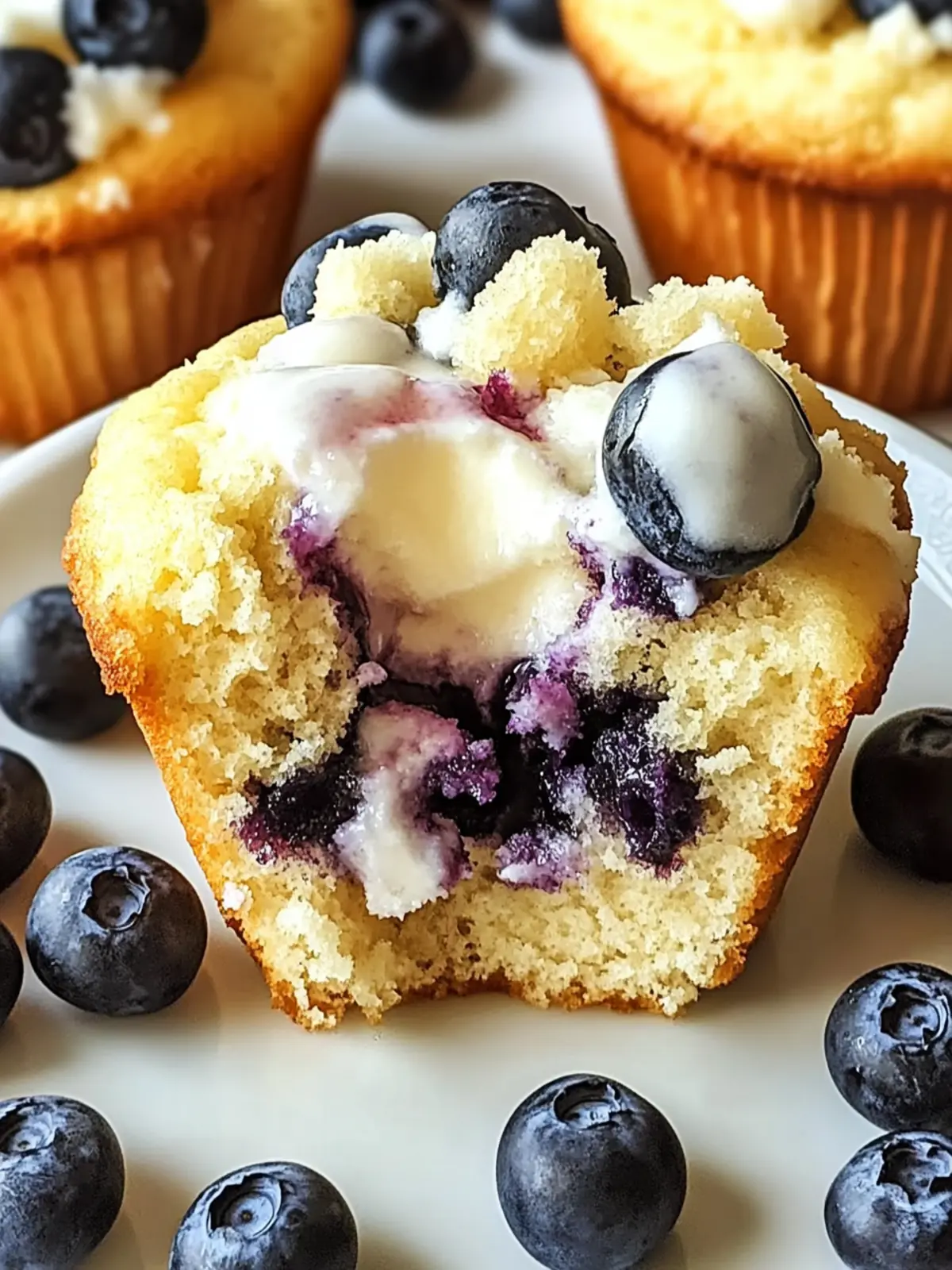 Leckere Blaubeer-Muffins mit Frischkäsefüllung 5 Leckere Blaubeer-Muffins