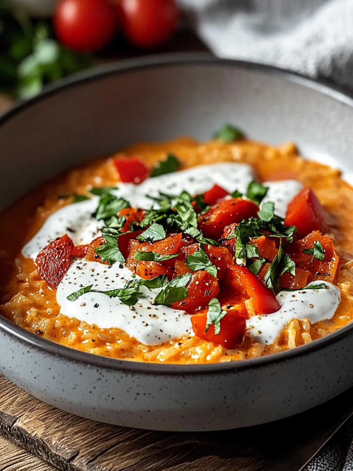 Paprika-Reis-Pfanne mit Joghurtsoße für gesunde Abende 4 Paprika-Reis-Pfanne mit Joghurtsoße