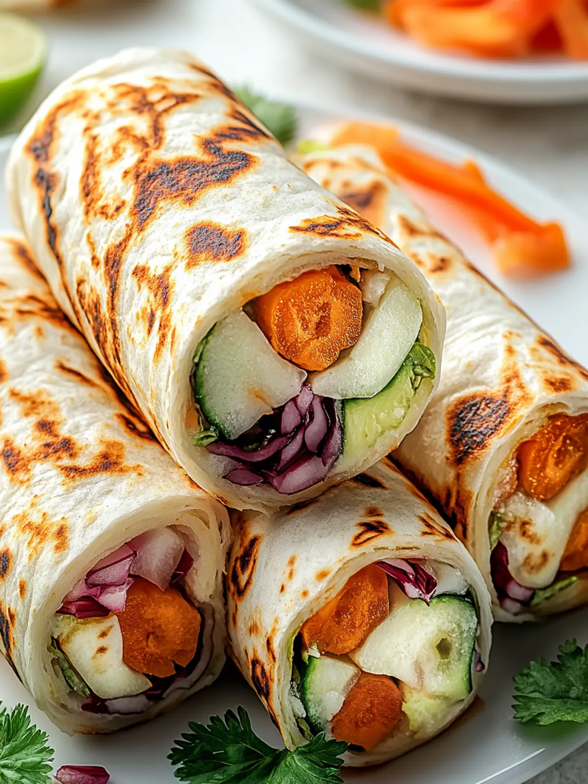 Süße Chili Halloumi Wraps für schnelle Gourmet-Momente 4 Süße Chili Halloumi Wraps