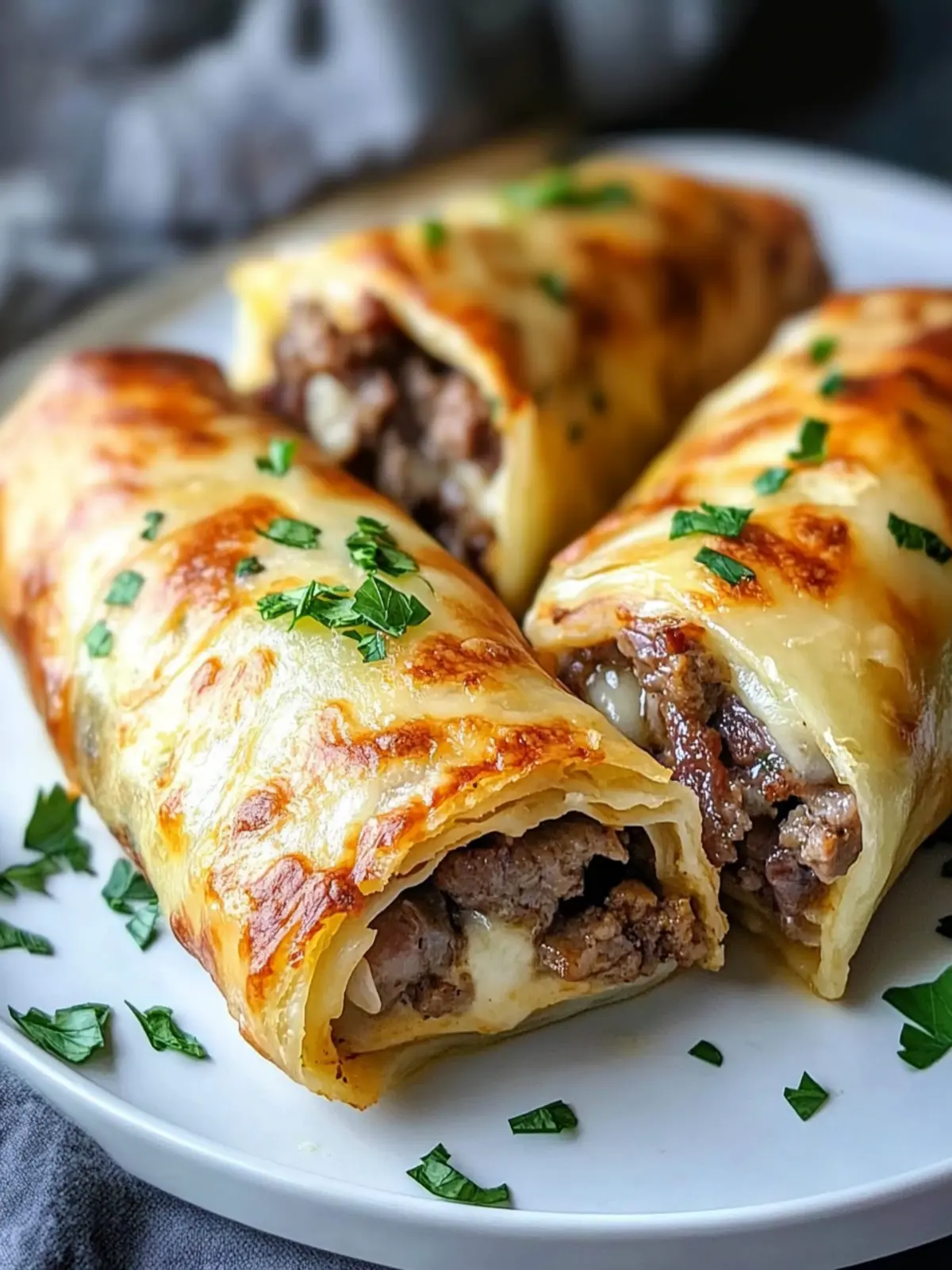 Keto Philly Cheesesteak Rollen – Lecker und Low-Carb genießen 3 Keto Philly Cheesesteak Rollen