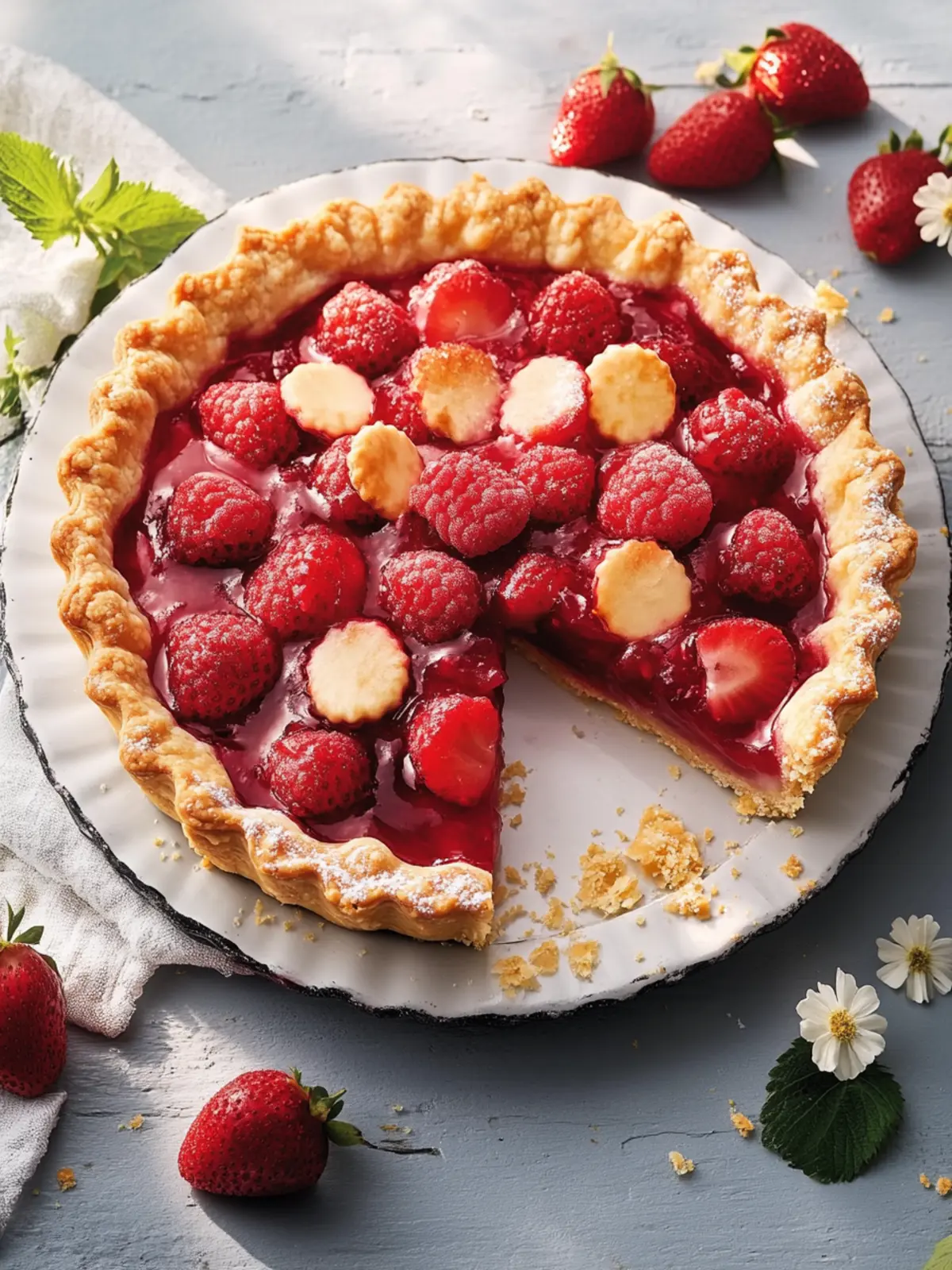 Erdbeer-Rhabarber-Tarte: Der perfekte Sommergenuss! 2 Erdbeer-Rhabarber-Tarte