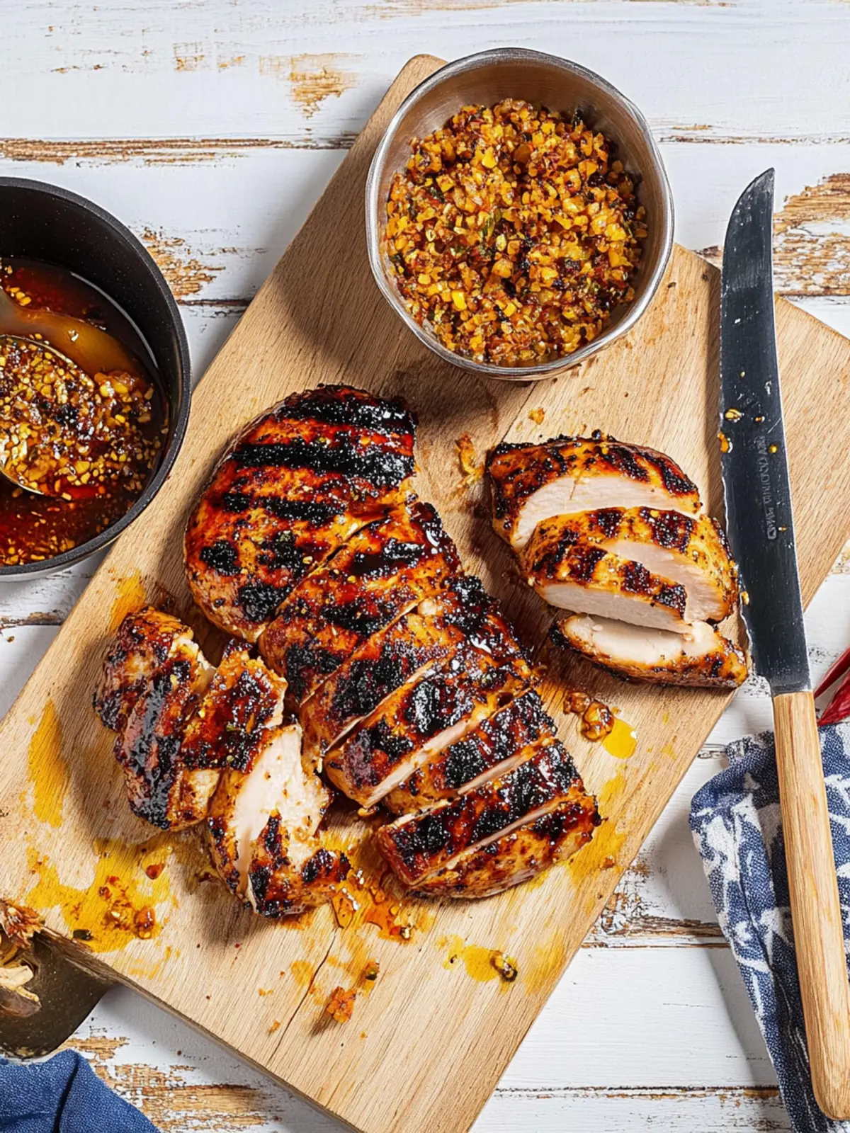 Grilled Chicken Breast mit Curry-Marinade genießen 2 Grilled chicken breast