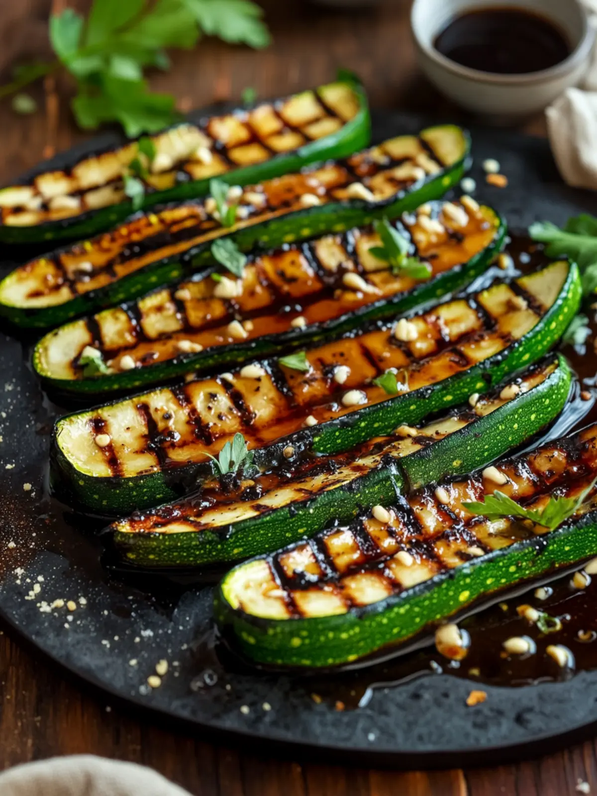 Einfache Grilled Zucchini mit Balsamic Glaze für Sommergenuss 3 Grilled zucchini with balsamic glaze