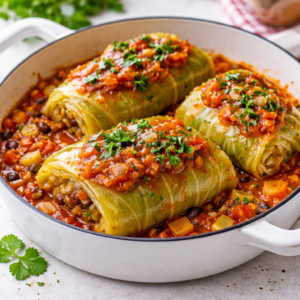 Schnelle Vegetarische Kohlrouladen für ein Wohlfühl-Dinner 2 Schnelle Vegetarische Kohlrouladen für ein Wohlfühl-Dinner