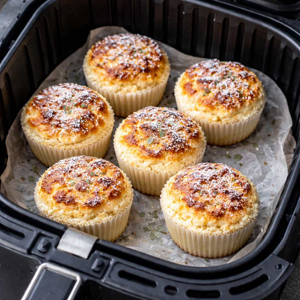 Käsekuchen-Muffins aus der Heißluftfritteuse – schnell und lecker 3 Käsekuchen-Muffins aus der Heißluftfritteuse – schnell und lecker